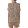 Botanical Enthusiast's Vintage Olive Leaf, Cream Flower & Berry Motif on Dusty Rose Satin Short-Sleeve Pajamas Set - sjMknM3hnE