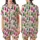 Whimsical Christmas Trees: Folk Art Polka Dot & Striped, Evergreen Sprigs, Pastel Pink Pattern Satin Short-Sleeve Pajamas Set - 1