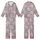 Elegant Botanical Dandelion: Fluffy White Seed Heads, Dusty Rose & Grey Design Kid Satin Pajamas Set - 1