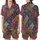 Bohemian Tessellating Diamond Mandala Floral | Rich Jewel Tone Satin Short-Sleeve Pajamas Set - 1