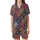 Bohemian Tessellating Diamond Mandala Floral | Rich Jewel Tone Satin Short-Sleeve Pajamas Set - 2