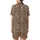 Wild Elegance Leopard: Fluid Organic Spots, Deep Chocolate Sepia, Creamy Beige, Painterly Highlights Satin Short-Sleeve Pajamas Set - CzXKkvwakH