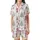 Women's Whimsical Pastel Watercolor Nutcracker Christmas Tree Star Snowflake Pattern Fuchsia Mint Blue Golden Yellow Satin Short-Sleeve Pajamas Set - 2
