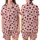 Sweetheart's Soft Pink Whimsical Scattered Maroon & Black Outlined Hearts Wearable Satin Short-Sleeve Pajamas Set - 1