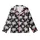 Modern Minimalist's Crisp White Layered Geometric Circle Style Piece Kid Satin Pajamas Set - 2