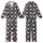 Modern Minimalist's Crisp White Layered Geometric Circle Style Piece Kid Satin Pajamas Set - 1