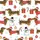 Dachshund Lover's Holiday Loungewear: Whimsical Dogs, Santa Hats, Lights, Gifts & Snowmen Pattern Satin Short-Sleeve Pajamas Set - 4