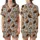 Coffee Lovers Whimsical Gnomes: Steaming Cups, Coffee Beans & Knitted Hats Cozy Design Satin Short-Sleeve Pajamas Set - 1