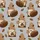 Coffee Lovers Whimsical Gnomes: Steaming Cups, Coffee Beans & Knitted Hats Cozy Design Satin Short-Sleeve Pajamas Set - 4