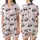 Relaxation Seeker's Loungewear: Light Pink White Stripe 'IT'S TIME TO RELAX' Coffee Zzz Satin Short-Sleeve Pajamas Set - 1