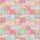 Pastel Dreamer's Patchwork: Intricate Paisley Floral Mosaic - Cheerful Wearable Art Satin Short-Sleeve Pajamas Set - 4