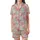 Pastel Dreamer's Patchwork: Intricate Paisley Floral Mosaic - Cheerful Wearable Art Satin Short-Sleeve Pajamas Set - s4DtWW7nMV