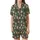 Deep Forest Green Gingerbread: Candy Cane, Holly & Snowflake Holiday Loungewear Satin Short-Sleeve Pajamas Set - gxK_azJbaF