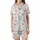 Ocean Lover's Vibrant Whimsical Sea Turtle & Seashells Garment Satin Short-Sleeve Pajamas Set - 2