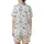 Ocean Lover's Vibrant Whimsical Sea Turtle & Seashells Garment Satin Short-Sleeve Pajamas Set - 3