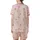 Peach Lover's Pale Pink Flat Peach & Delicate Flower Personalized Design Motif Satin Short-Sleeve Pajamas Set - 3
