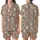 Vintage Floral Enthusiast: Painterly Greige Rose & Wildflower Art Motif Satin Short-Sleeve Pajamas Set - 1