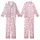 Sweethearts' Pink & White Stripe Bows & Hearts Fuchsia Accented Wearable Kid Satin Pajamas Set - czx8LcWjwV