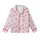Sweethearts' Pink & White Stripe Bows & Hearts Fuchsia Accented Wearable Kid Satin Pajamas Set - uFGkz54F0J