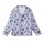 Oceanic Explorer's Hand-Drawn Indigo Blue & Sky Blue Seashell, Starfish, Coral Seaweed Pattern Wearable Kid Satin Pajamas Set - 2