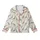 Giraffe Lover's Hand-Drawn Adult & Baby Giraffes Dynamic Off-White Burnt Orange Signature Pattern Kid Satin Pajamas Set - 2