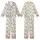 Giraffe Lover's Hand-Drawn Adult & Baby Giraffes Dynamic Off-White Burnt Orange Signature Pattern Kid Satin Pajamas Set - 1