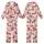 Dachshund Lover's Whimsical Christmas Dogs: Pink Gingham Festive Holiday Loungewear Kid Satin Pajamas Set - 1