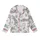 Leopard Lover: Dynamic Leaping Leopard Outline Print with Jungle Vines Off-White Statement Layer Kid Satin Pajamas Set - 2