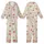 Gentle Spirit's Whimsical Fawn Hot Pink Rose Mint Leaf Blue Wildflower Pattern Kid Satin Pajamas Set - 1