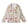 Gentle Spirit's Whimsical Fawn Hot Pink Rose Mint Leaf Blue Wildflower Pattern Kid Satin Pajamas Set - 2