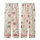 Gentle Spirit's Whimsical Fawn Hot Pink Rose Mint Leaf Blue Wildflower Pattern Kid Satin Pajamas Set - 3