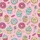 Whimsical Sweet Treat Hand-Drawn Donut Cupcake Candy Scatter Pastel Bubblegum Pink Top Kid Satin Pajamas Set - 4