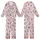 Whimsical Pastel Pink Penguin & Coffee Mugs Lounge Wear with You & Me Hearts Kid Satin Pajamas Set - 1