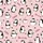 Whimsical Pastel Pink Penguin & Coffee Mugs Lounge Wear with You & Me Hearts Kid Satin Pajamas Set - 4