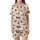 Dachshund Lover's Playful Hand-Drawn Sausage Dog Pattern Satin Short-Sleeve Pajamas Set - 2