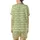 Joyful Wearer's Off-White & Muted Lime Striped, Olive Green Smileys, Hearts & Stars Soft Knit Layer Satin Short-Sleeve Pajamas Set - 3