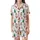 Festive Family Cheerful Santa Snowman Gingerbread Tree Candy Cane Custom Holiday Design Satin Short-Sleeve Pajamas Set - AgBDswJeLi