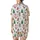 Festive Family Cheerful Santa Snowman Gingerbread Tree Candy Cane Custom Holiday Design Satin Short-Sleeve Pajamas Set - o0v427fBY7