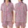 Whimsical Christmas: Bubblegum Pink Nutcracker Soldier & Festive Tree All-Over Pattern Satin Short-Sleeve Pajamas Set - 1