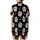 Dog Parent's Whimsical Pink Peach Paw Print Cherry Blossom 'My Shadow' Keepsake Design Satin Short-Sleeve Pajamas Set - 3