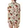 Joyful Christmas Comfort Wear: Whimsical Santa, Gingerbread & Sleigh Holiday Pattern Satin Short-Sleeve Pajamas Set - 3