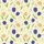 Botanical Dream: Hand-Drawn Blue-Violet Peach Tulip & Olive Green Foliage Design Satin Short-Sleeve Pajamas Set - 4