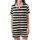 Casual Minimalist Organic Black Cream Taupe Ripple Stripe Abstract Print Satin Short-Sleeve Pajamas Set - 2