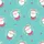 Whimsical Santa Faces: Aqua Teal Wreaths & Hot Pink Bows – Playful Holiday Fun Satin Short-Sleeve Pajamas Set - 4