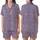 Modern Style: Muted Lavender Geometric Stripes - Abstract Textured Motif Satin Short-Sleeve Pajamas Set - 1