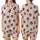 Modern Style Lover: Soft Pastel Pink Background with Stylized Tan & Brown Leopard Spots - Seamless Pattern Design Satin Short-Sleeve Pajamas Set - 1
