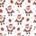 Christmas Joy Seeker: Waving Santa, Strawberry & Candy Cane Dots Pattern Festive Design Satin Short-Sleeve Pajamas Set - 4