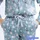 Highland Cow Fan Whimsical Watercolor Fluffy Highland Calves & Blue Rose Blooms Garment Satin Pajamas Set - 12