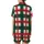 Bold Statement: Vibrant Red Green White Geometric Tartan Plaid Design Satin Short-Sleeve Pajamas Set - 1Ke5iwHUoq