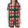 Bold Statement: Vibrant Red Green White Geometric Tartan Plaid Design Satin Short-Sleeve Pajamas Set - ElXUX5K9SW
